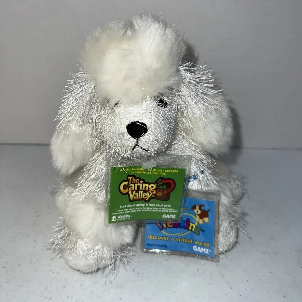 Webkinz White Poodle Dog Plush Stuffed Animal HM014 Ganz Sealed Code 9